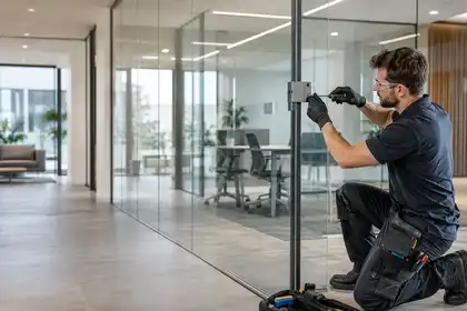 Glass Partition Repair carried out by a professional glazier